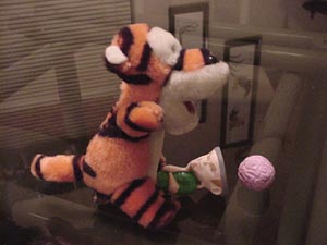 Hobbes went too far this time... oh. No, it's OK. It's only 
Jim Small got his brains knocked out...