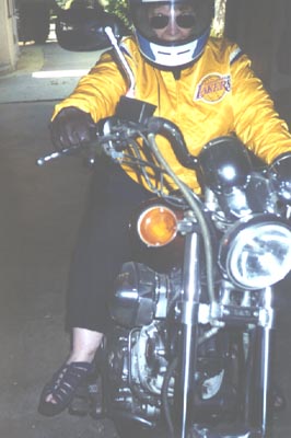 Mum on the Virago!